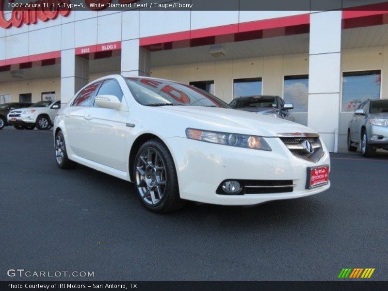 White Diamond Pearl / Taupe/Ebony 2007 Acura TL 3.5 Type-S