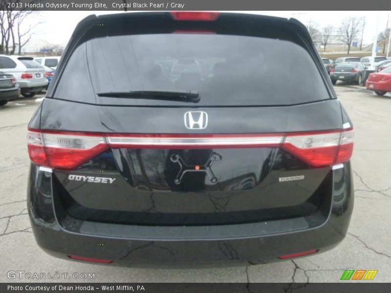 Crystal Black Pearl / Gray 2013 Honda Odyssey Touring Elite