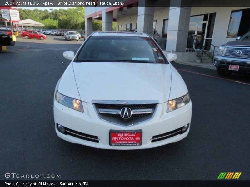 White Diamond Pearl / Taupe/Ebony 2007 Acura TL 3.5 Type-S