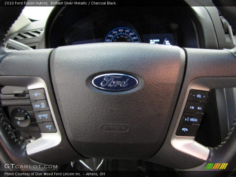 Brilliant Silver Metallic / Charcoal Black 2010 Ford Fusion Hybrid