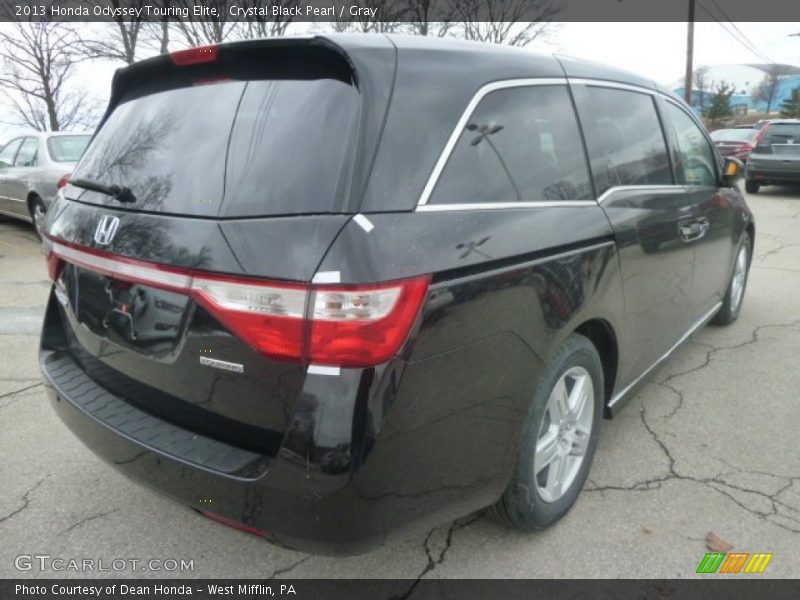 Crystal Black Pearl / Gray 2013 Honda Odyssey Touring Elite