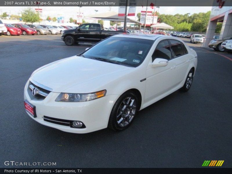 White Diamond Pearl / Taupe/Ebony 2007 Acura TL 3.5 Type-S