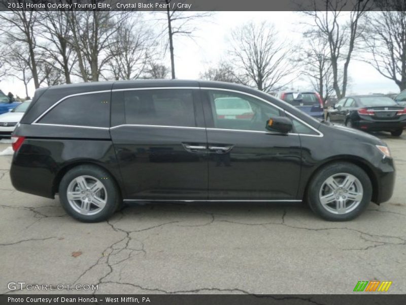 Crystal Black Pearl / Gray 2013 Honda Odyssey Touring Elite