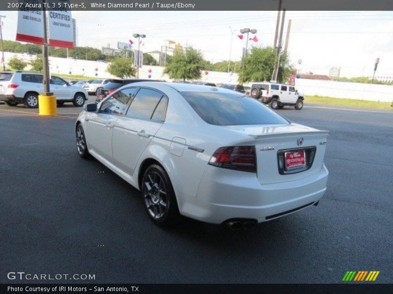 White Diamond Pearl / Taupe/Ebony 2007 Acura TL 3.5 Type-S