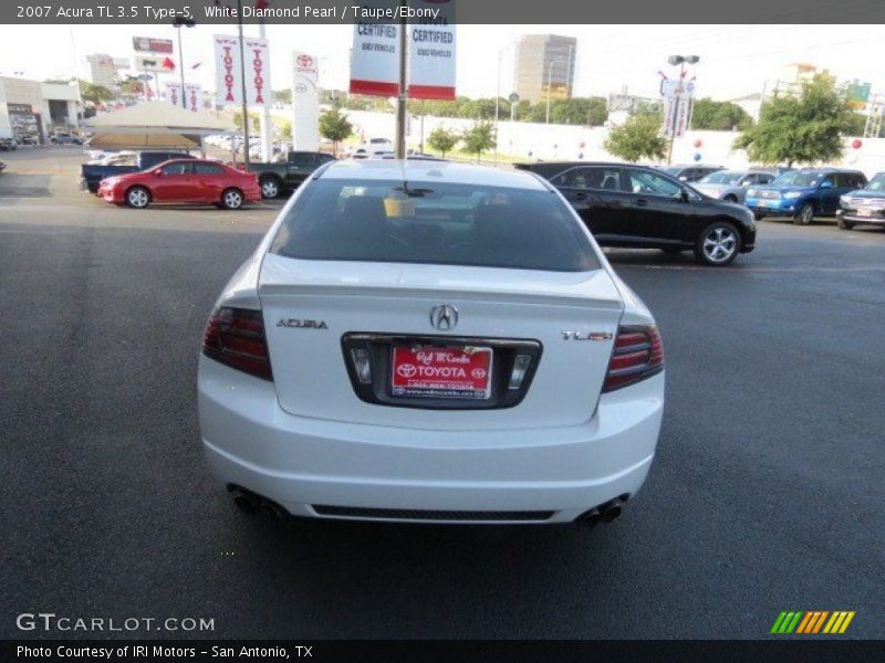 White Diamond Pearl / Taupe/Ebony 2007 Acura TL 3.5 Type-S