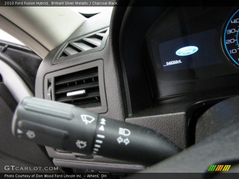 Brilliant Silver Metallic / Charcoal Black 2010 Ford Fusion Hybrid