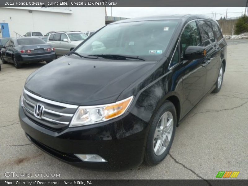 Crystal Black Pearl / Gray 2013 Honda Odyssey Touring Elite