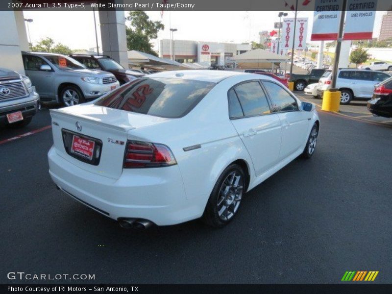 White Diamond Pearl / Taupe/Ebony 2007 Acura TL 3.5 Type-S