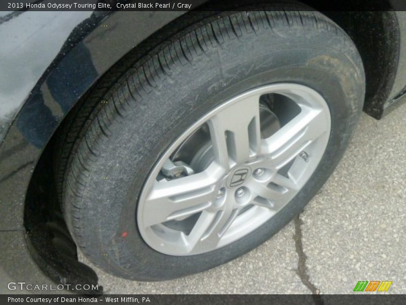 Crystal Black Pearl / Gray 2013 Honda Odyssey Touring Elite