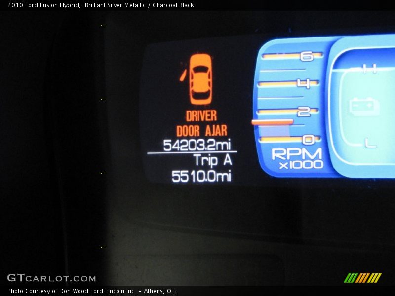 Brilliant Silver Metallic / Charcoal Black 2010 Ford Fusion Hybrid