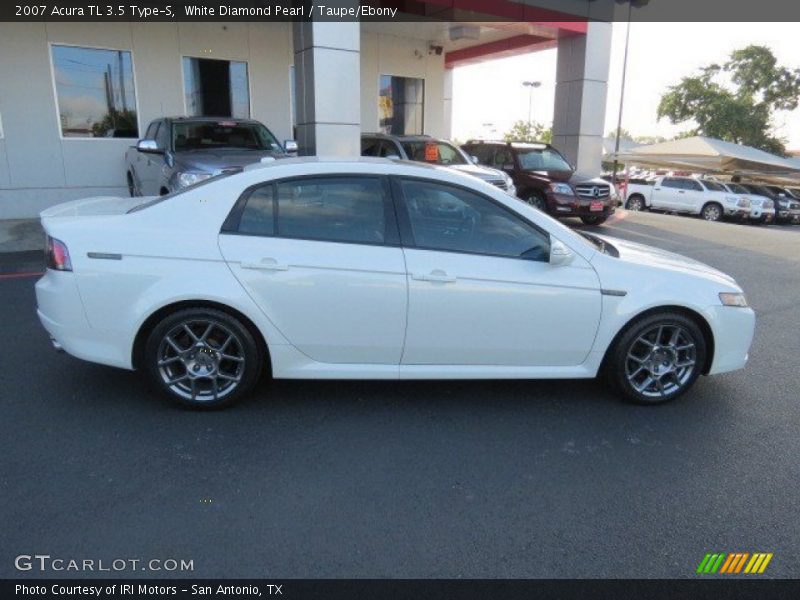 White Diamond Pearl / Taupe/Ebony 2007 Acura TL 3.5 Type-S