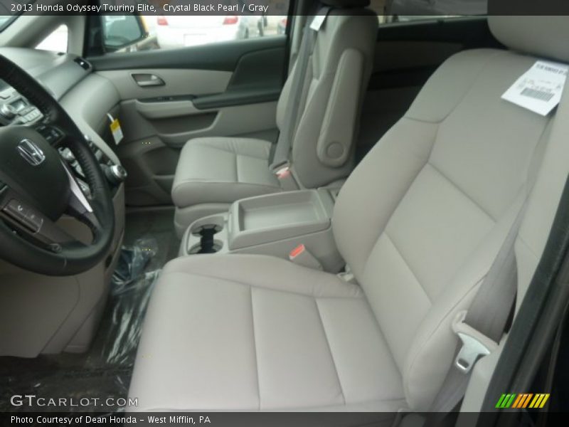 Crystal Black Pearl / Gray 2013 Honda Odyssey Touring Elite