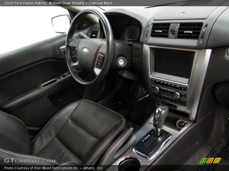 Brilliant Silver Metallic / Charcoal Black 2010 Ford Fusion Hybrid