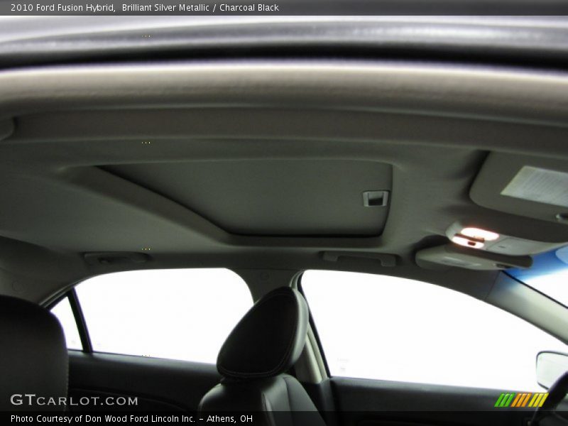 Brilliant Silver Metallic / Charcoal Black 2010 Ford Fusion Hybrid