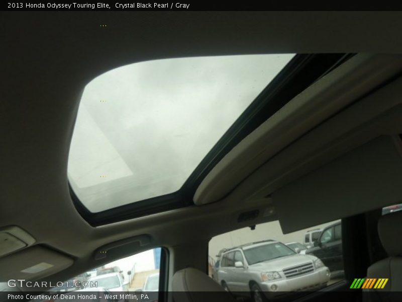 Crystal Black Pearl / Gray 2013 Honda Odyssey Touring Elite