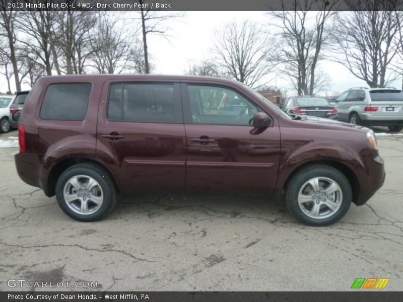 Dark Cherry Pearl / Black 2013 Honda Pilot EX-L 4WD