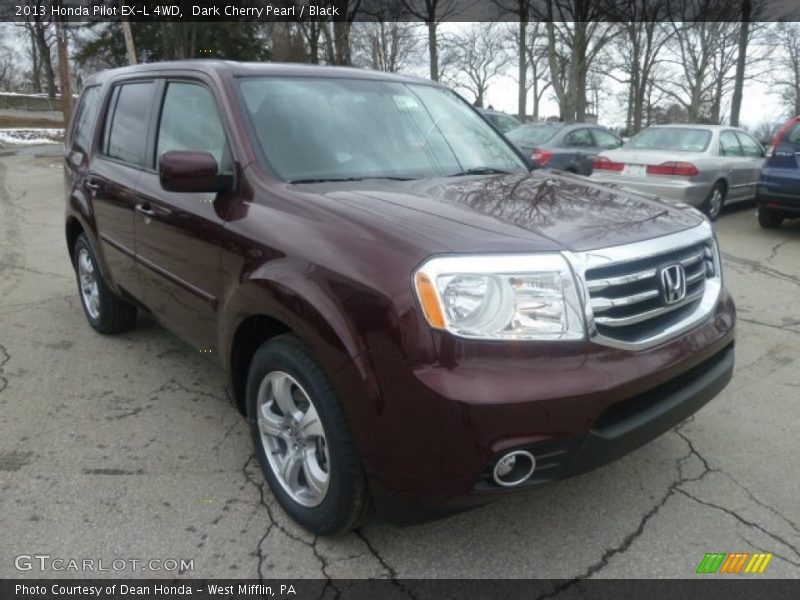 Dark Cherry Pearl / Black 2013 Honda Pilot EX-L 4WD