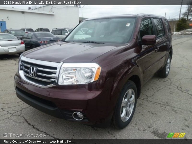 Dark Cherry Pearl / Black 2013 Honda Pilot EX-L 4WD