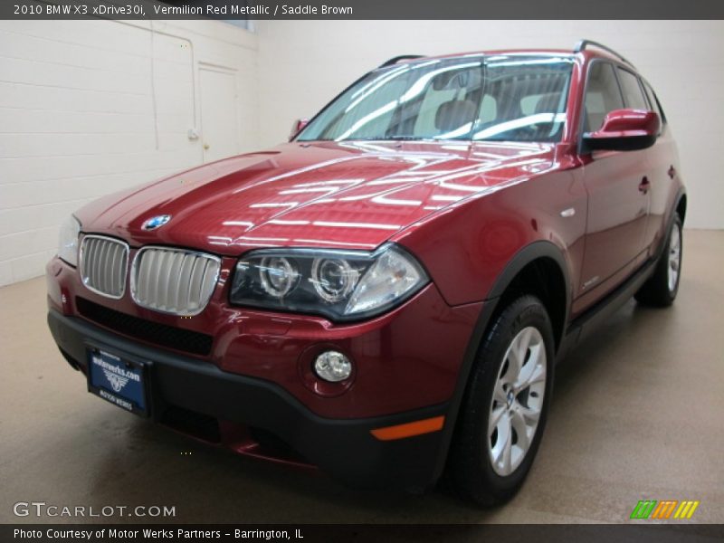 Vermilion Red Metallic / Saddle Brown 2010 BMW X3 xDrive30i
