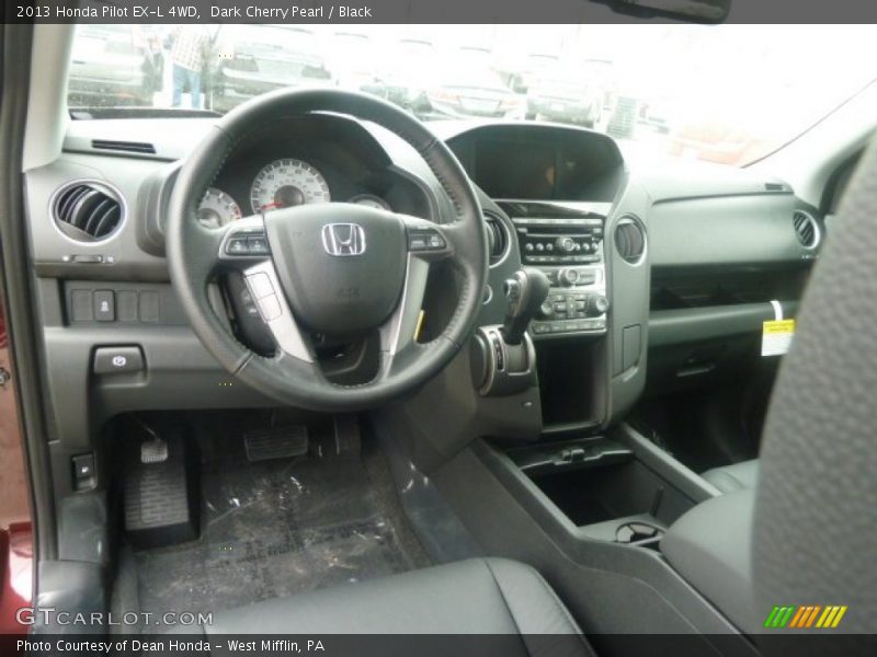 Dark Cherry Pearl / Black 2013 Honda Pilot EX-L 4WD