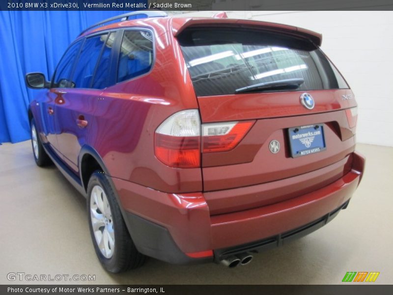 Vermilion Red Metallic / Saddle Brown 2010 BMW X3 xDrive30i