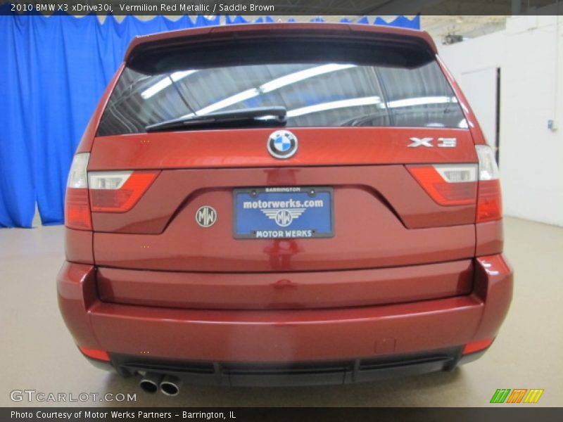 Vermilion Red Metallic / Saddle Brown 2010 BMW X3 xDrive30i