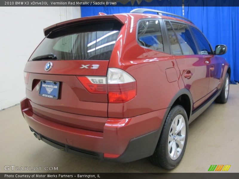 Vermilion Red Metallic / Saddle Brown 2010 BMW X3 xDrive30i
