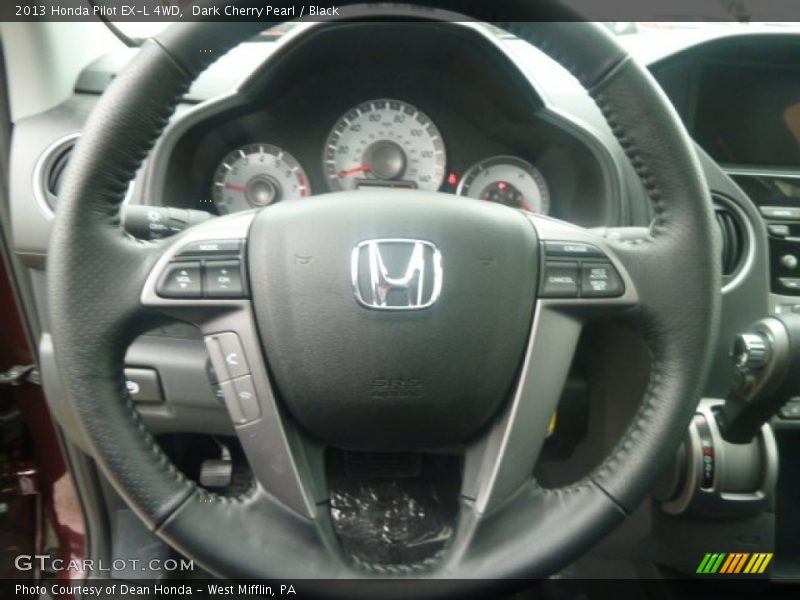 Dark Cherry Pearl / Black 2013 Honda Pilot EX-L 4WD