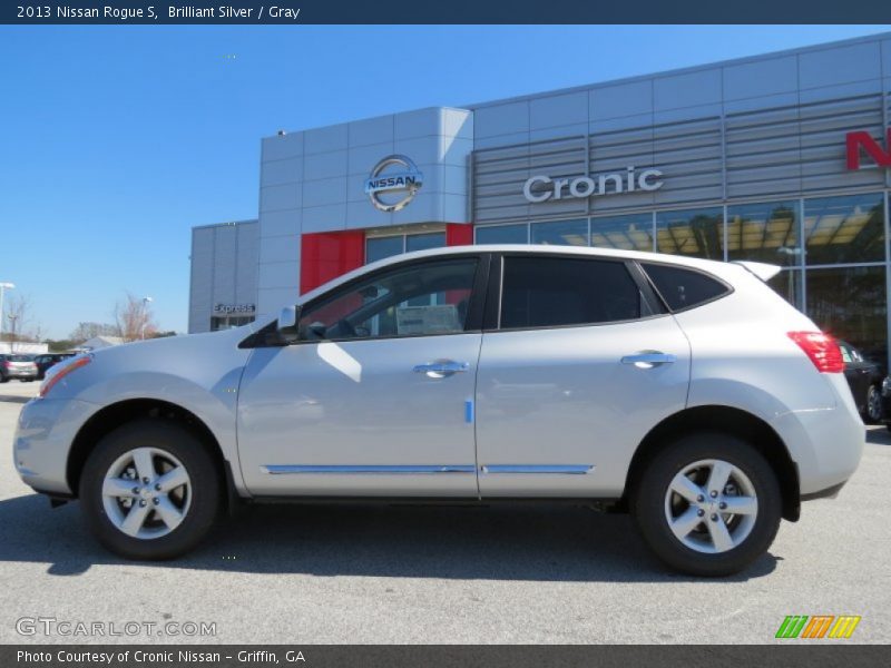Brilliant Silver / Gray 2013 Nissan Rogue S