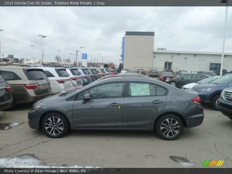 Polished Metal Metallic / Gray 2013 Honda Civic EX Sedan