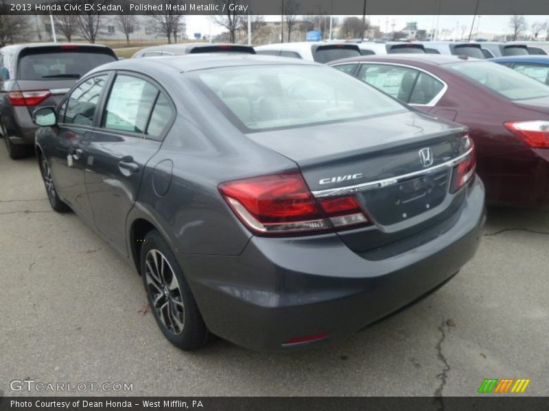 Polished Metal Metallic / Gray 2013 Honda Civic EX Sedan