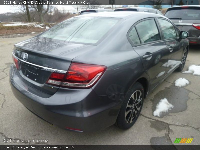 Polished Metal Metallic / Gray 2013 Honda Civic EX Sedan