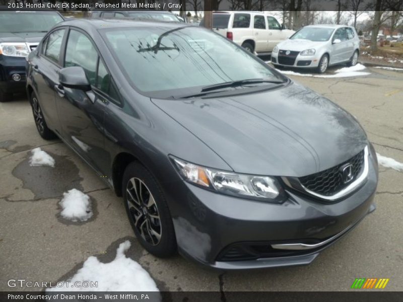 Polished Metal Metallic / Gray 2013 Honda Civic EX Sedan