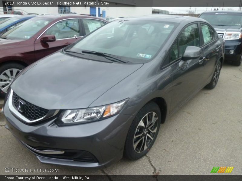 Polished Metal Metallic / Gray 2013 Honda Civic EX Sedan