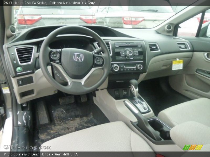Polished Metal Metallic / Gray 2013 Honda Civic EX Sedan