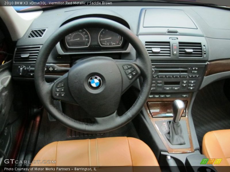 Vermilion Red Metallic / Saddle Brown 2010 BMW X3 xDrive30i