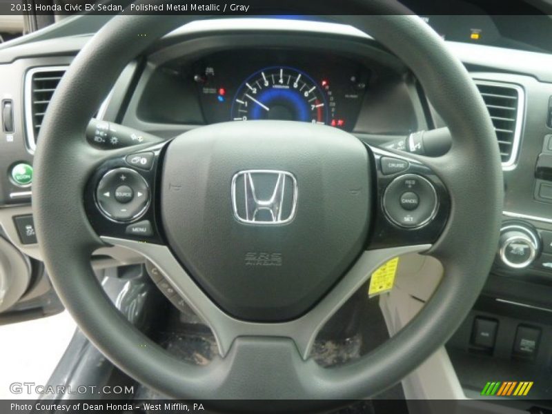 Polished Metal Metallic / Gray 2013 Honda Civic EX Sedan