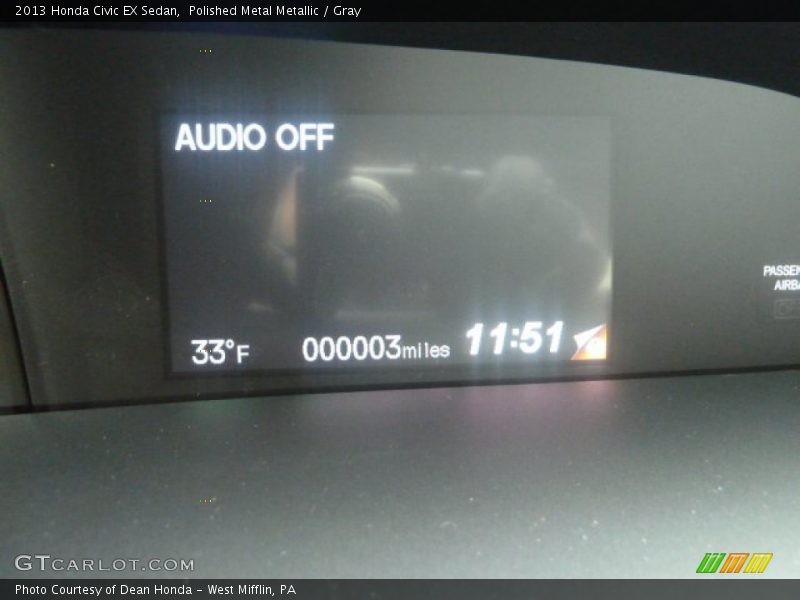 Polished Metal Metallic / Gray 2013 Honda Civic EX Sedan