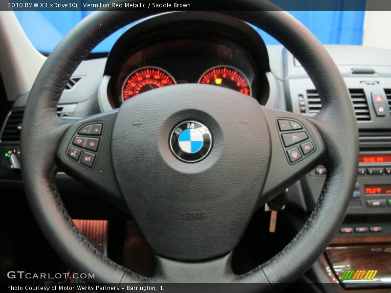 Vermilion Red Metallic / Saddle Brown 2010 BMW X3 xDrive30i