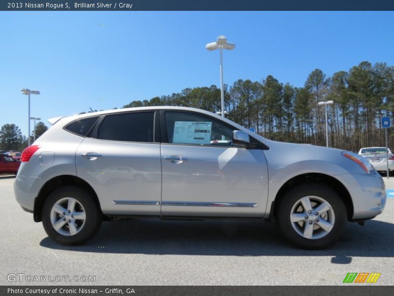 Brilliant Silver / Gray 2013 Nissan Rogue S