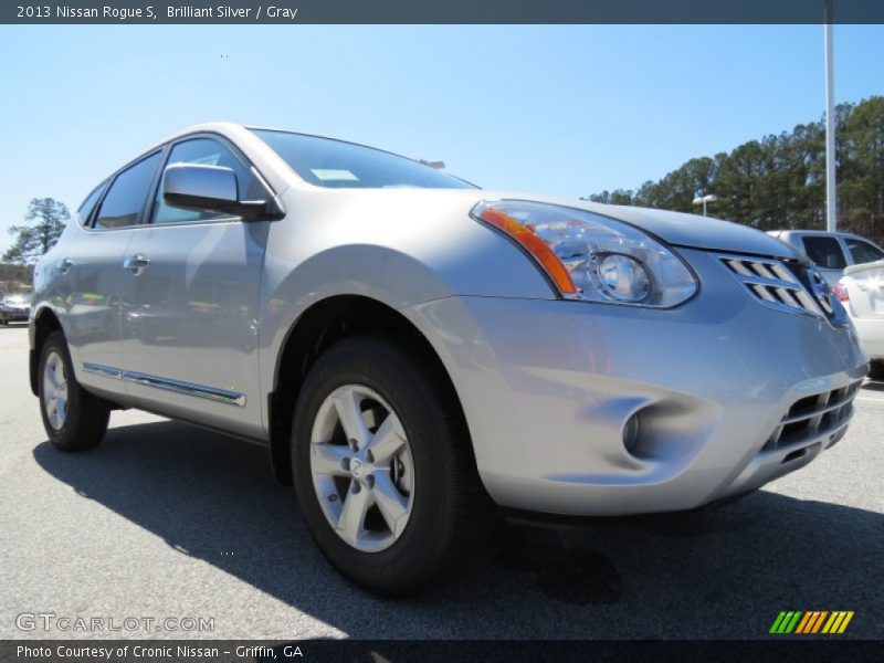 Brilliant Silver / Gray 2013 Nissan Rogue S