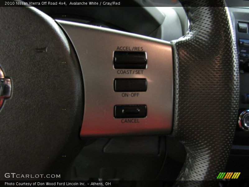 Avalanche White / Gray/Red 2010 Nissan Xterra Off Road 4x4