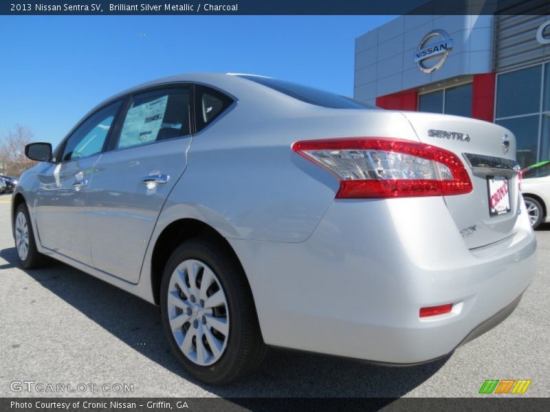 Brilliant Silver Metallic / Charcoal 2013 Nissan Sentra SV