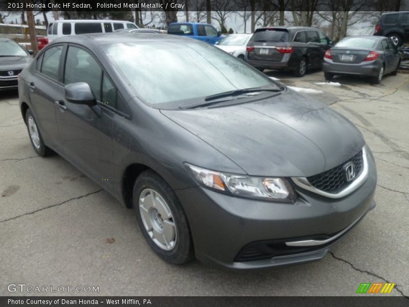 Polished Metal Metallic / Gray 2013 Honda Civic HF Sedan