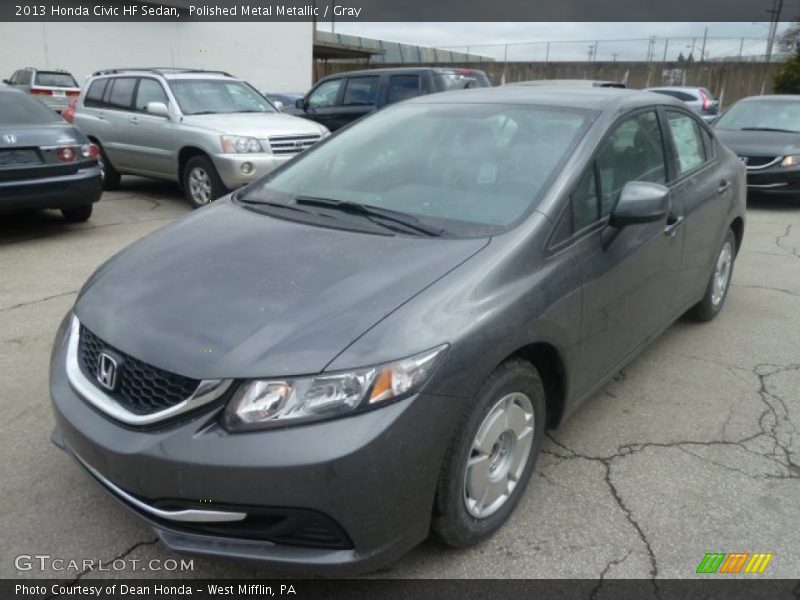Polished Metal Metallic / Gray 2013 Honda Civic HF Sedan