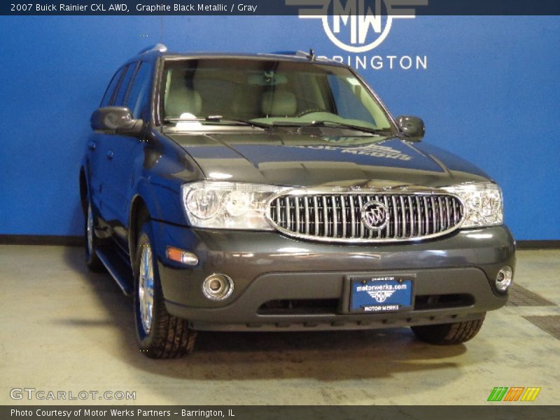 Graphite Black Metallic / Gray 2007 Buick Rainier CXL AWD