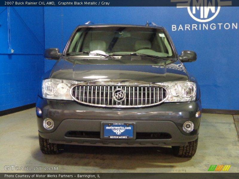 Graphite Black Metallic / Gray 2007 Buick Rainier CXL AWD