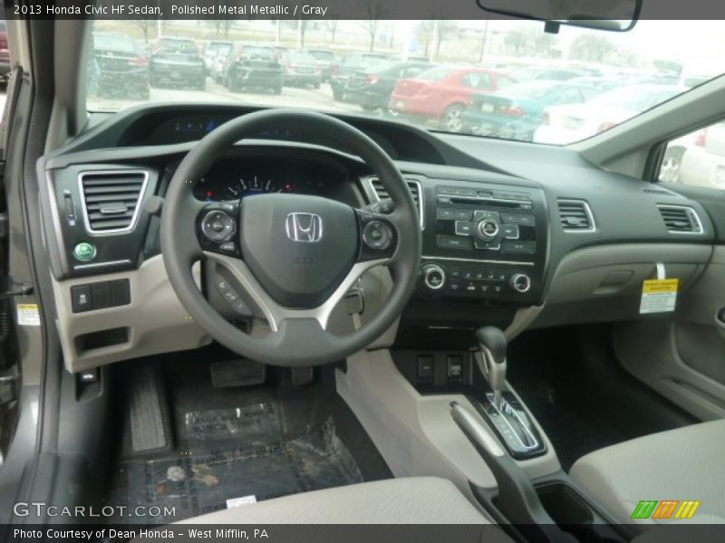 Polished Metal Metallic / Gray 2013 Honda Civic HF Sedan