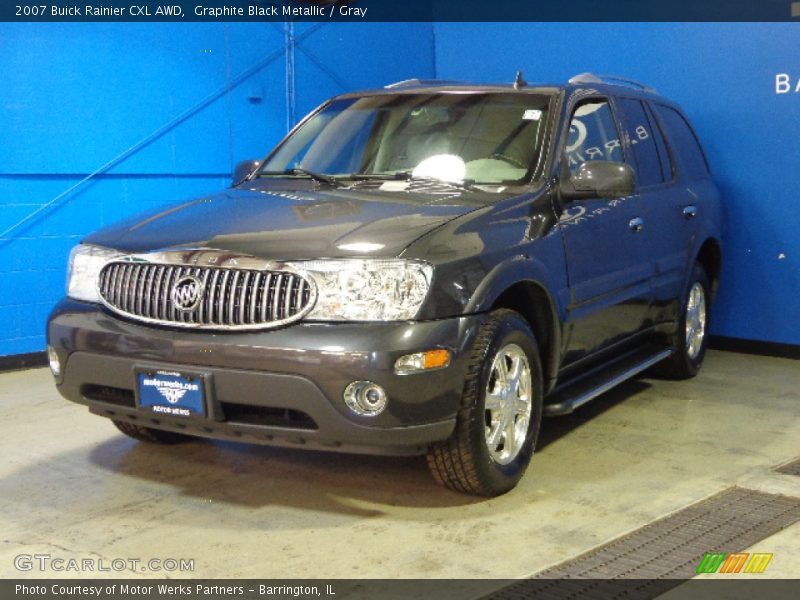 Graphite Black Metallic / Gray 2007 Buick Rainier CXL AWD