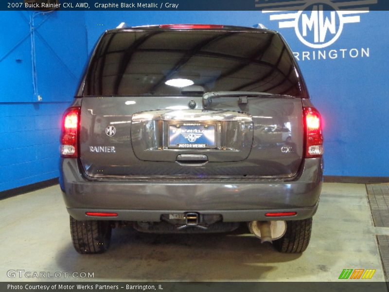 Graphite Black Metallic / Gray 2007 Buick Rainier CXL AWD